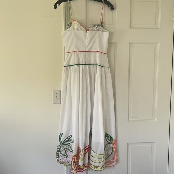 Lela Rose Cotton Poplin Fruit Embroidered Drop Waist Dress - Picture 7 of 7